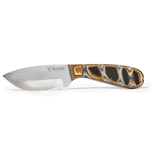 Rucker Knives Carson knife in white background studio shot oriented horizontally.