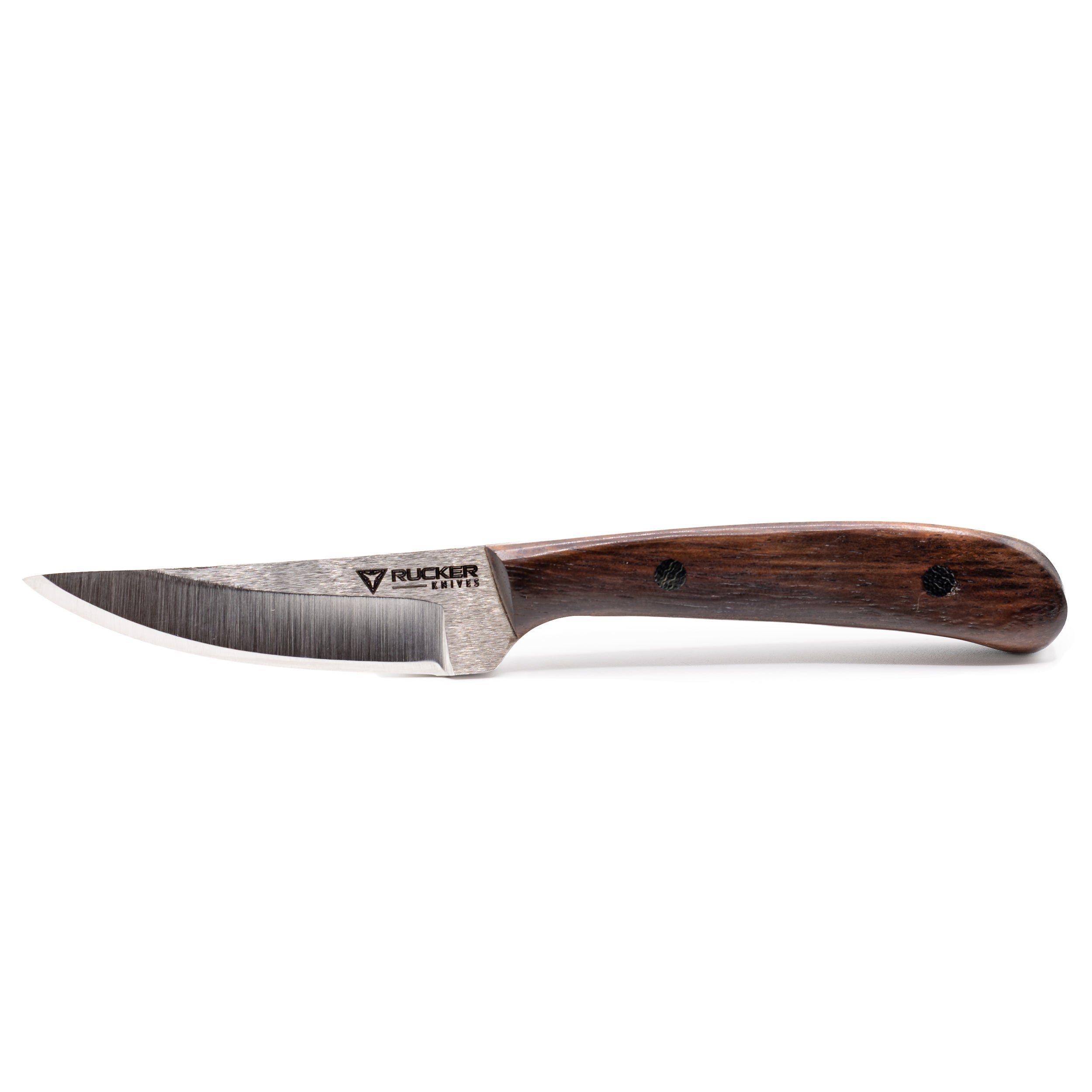 Rucker Knives Custom IBK4 knife in a white background positioned horizontally.