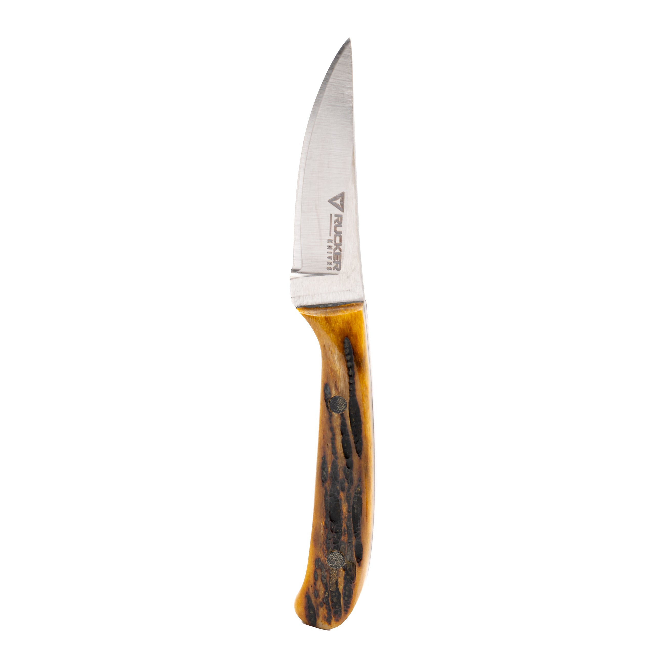 Rucker Knives Custom IBK 4 in a white background oriented vertically.