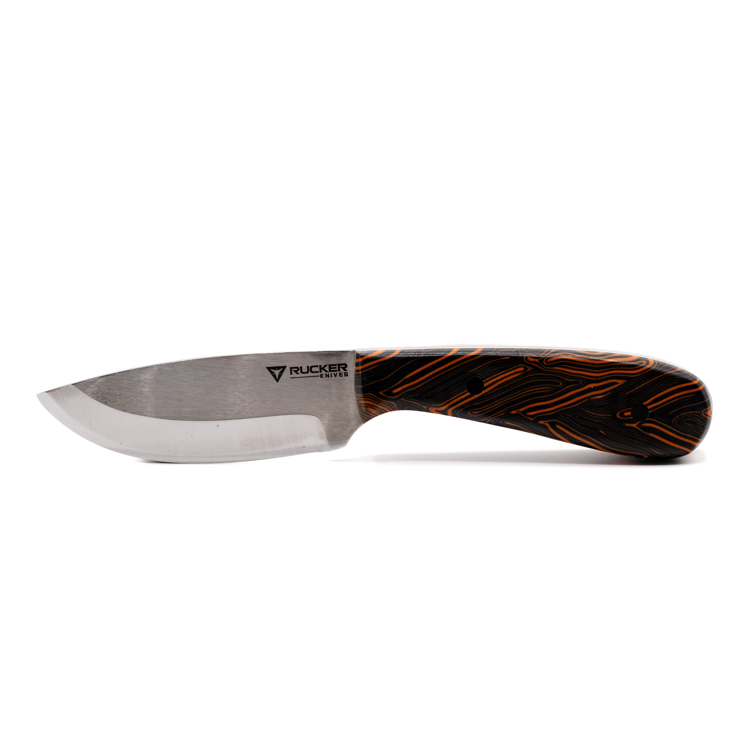Rucker Knives Custom Whitetail Skinner in a white background positioned horizontally.