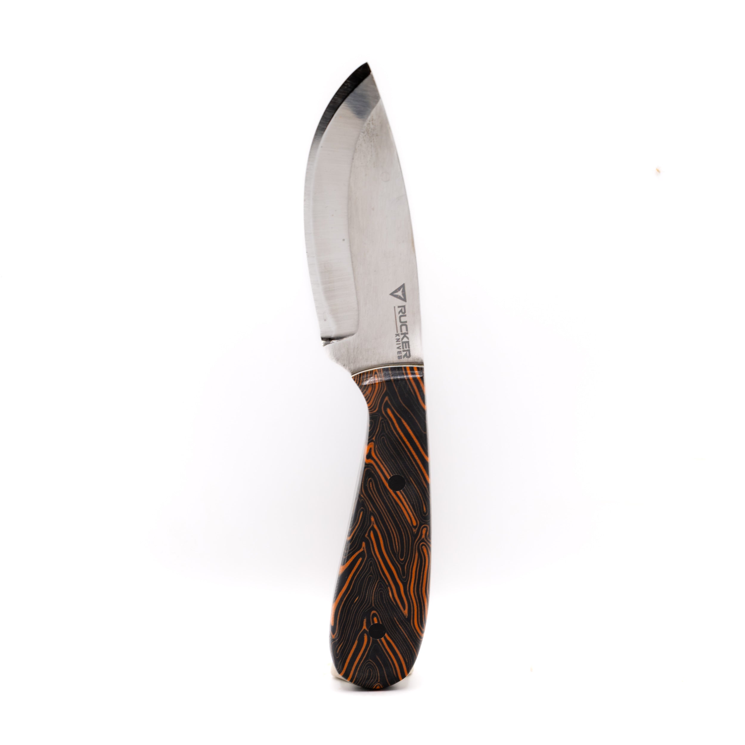 Rucker Knives Custom Whitetail Skinner in a white background positioned vertically.